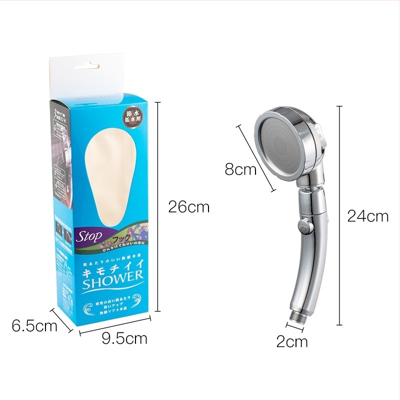 Set duș cu cap de duș portabil, funcție ploaie, HS2018, ABS, 0–90°C, 1 MPa