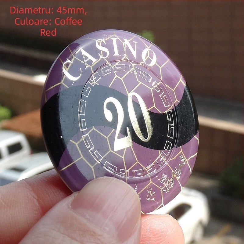 Jetoane acrilice cu finisaj metalic pentru camerele de șah și cărți, forme rotunde și pătrate, personalizabile, brand Joie casino/qiao yu