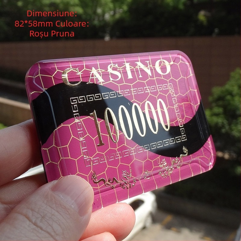 Jetoane acrilice cu finisaj metalic pentru camerele de șah și cărți, forme rotunde și pătrate, personalizabile, brand Joie casino/qiao yu