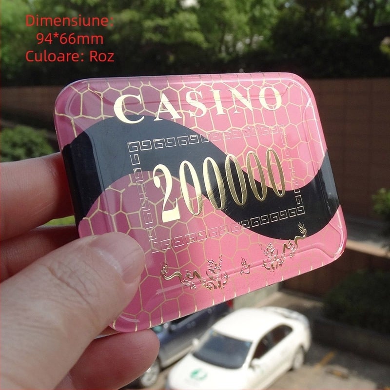 Jetoane acrilice cu finisaj metalic pentru camerele de șah și cărți, forme rotunde și pătrate, personalizabile, brand Joie casino/qiao yu