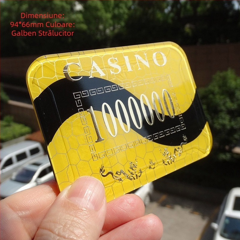 Jetoane acrilice cu finisaj metalic pentru camerele de șah și cărți, forme rotunde și pătrate, personalizabile, brand Joie casino/qiao yu