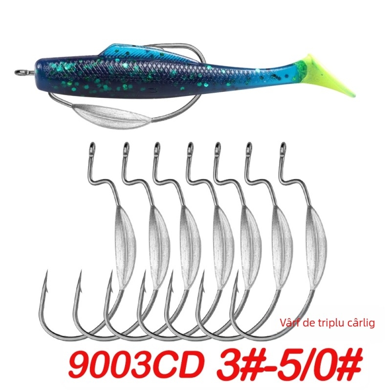 Cârlig cu tijă curbată din plumb, cu dinți, Joan HK0034(8)