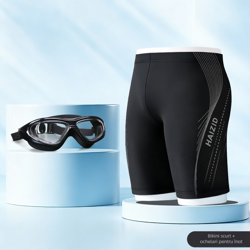 Shorti de baie pentru bărbați, uscare rapidă, croi lejer, 80-90% poliester, imprimeu cu model, căptușeală din poliester, pentru sport și înot