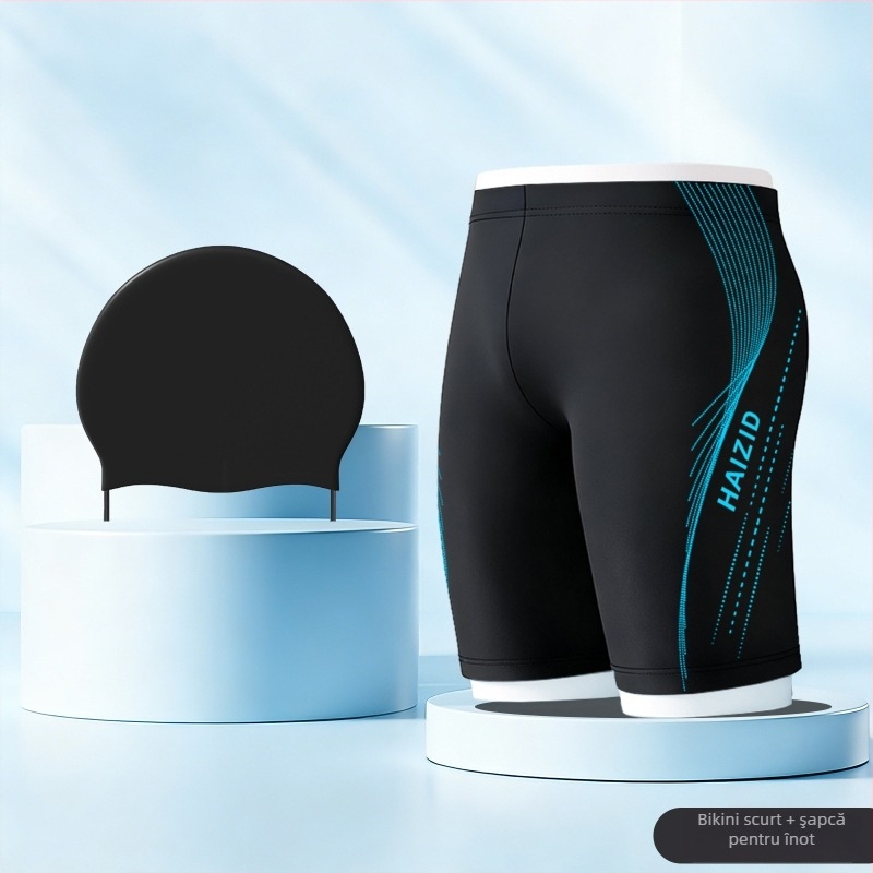 Shorti de baie pentru bărbați, uscare rapidă, croi lejer, 80-90% poliester, imprimeu cu model, căptușeală din poliester, pentru sport și înot