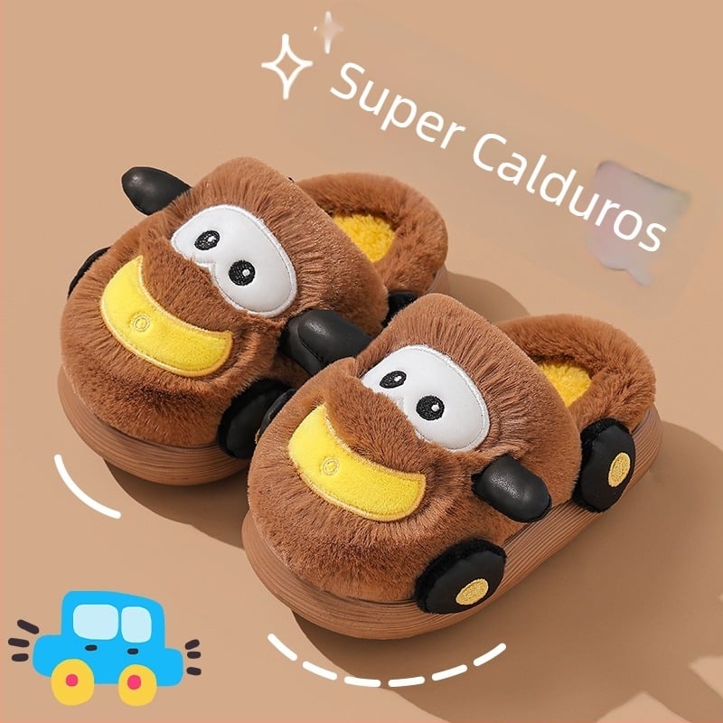 Papuci de copii din EVA, model Cartoon, talpă antiderapantă, pentru iarnă, brand Jiduo Yu