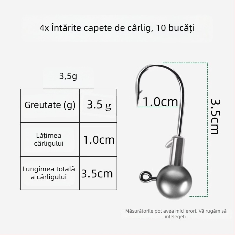 Lead Head Hook Nr. 3 – Barbed, pentru pescuit în lac de acumulare, 50.000 buc.