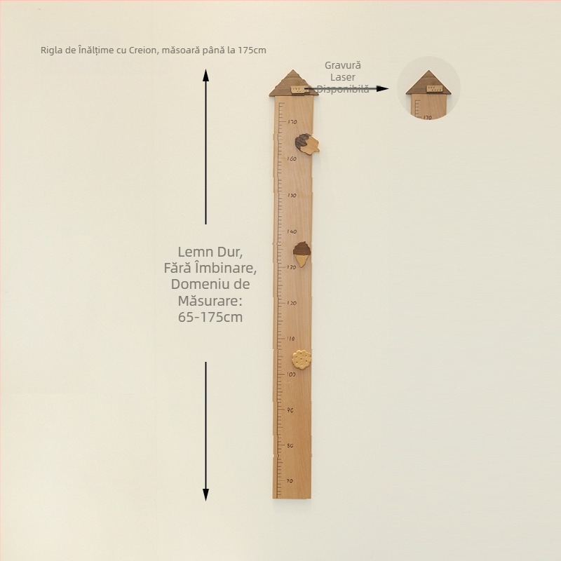 Decal de perete din lemn pentru copii – aderență mare, o singură bucată, design modern minimalist, model monocrom, potrivit pentru living, dormitor sau hol