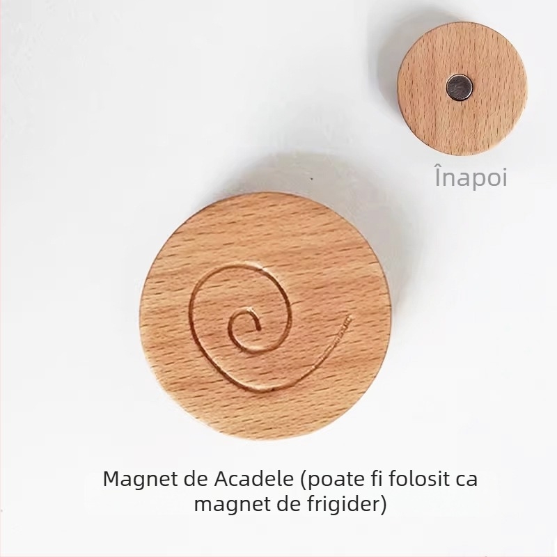 Decal de perete din lemn pentru copii – aderență mare, o singură bucată, design modern minimalist, model monocrom, potrivit pentru living, dormitor sau hol