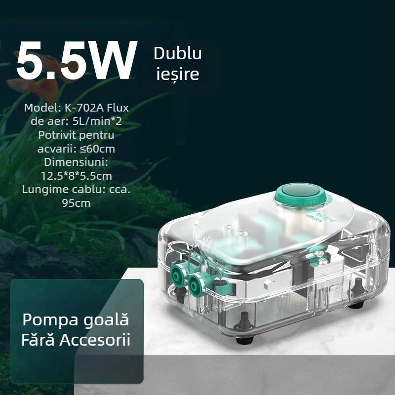 Baker pompă de oxigen pentru acvariu – Aerare mecanică silențioasă, Putere înaltă, nu este importată, Greutate 2000 g