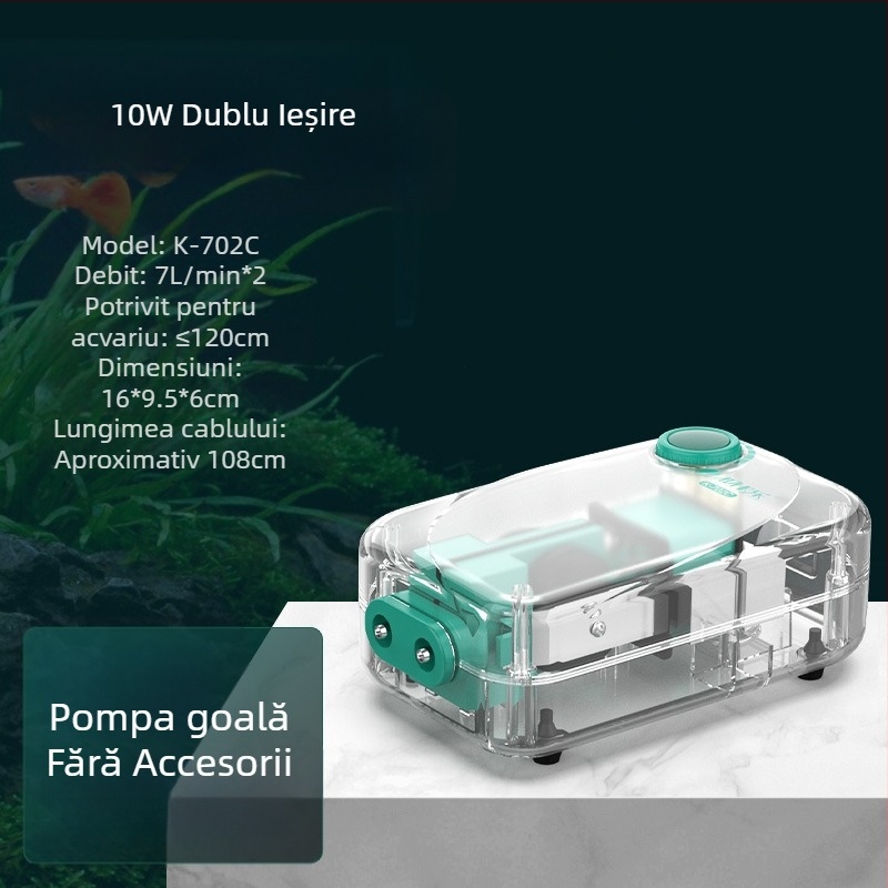 Baker pompă de oxigen pentru acvariu – Aerare mecanică silențioasă, Putere înaltă, nu este importată, Greutate 2000 g