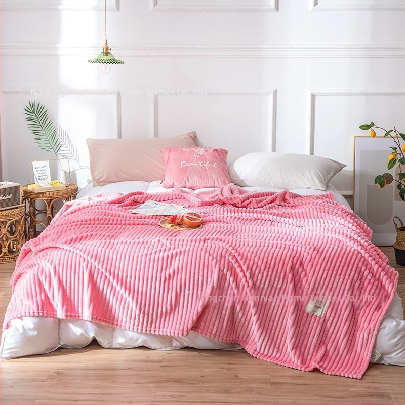 Pătură Coral Fleece Magic Velvet, culoare solidă, pentru odihnă și relaxare