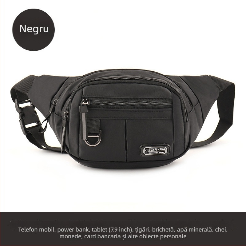 Borsetă de talie pentru telefon, unisex, capacitate mare, impermeabilă, Oxford material