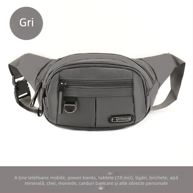 Borsetă de talie pentru telefon, unisex, capacitate mare, impermeabilă, Oxford material