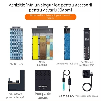 Kit de modificare a filtrării pentru Xiaomi Smart Fish Tank – actualizare a camerei de încălzire fizico-biochemică, set complet de accesorii