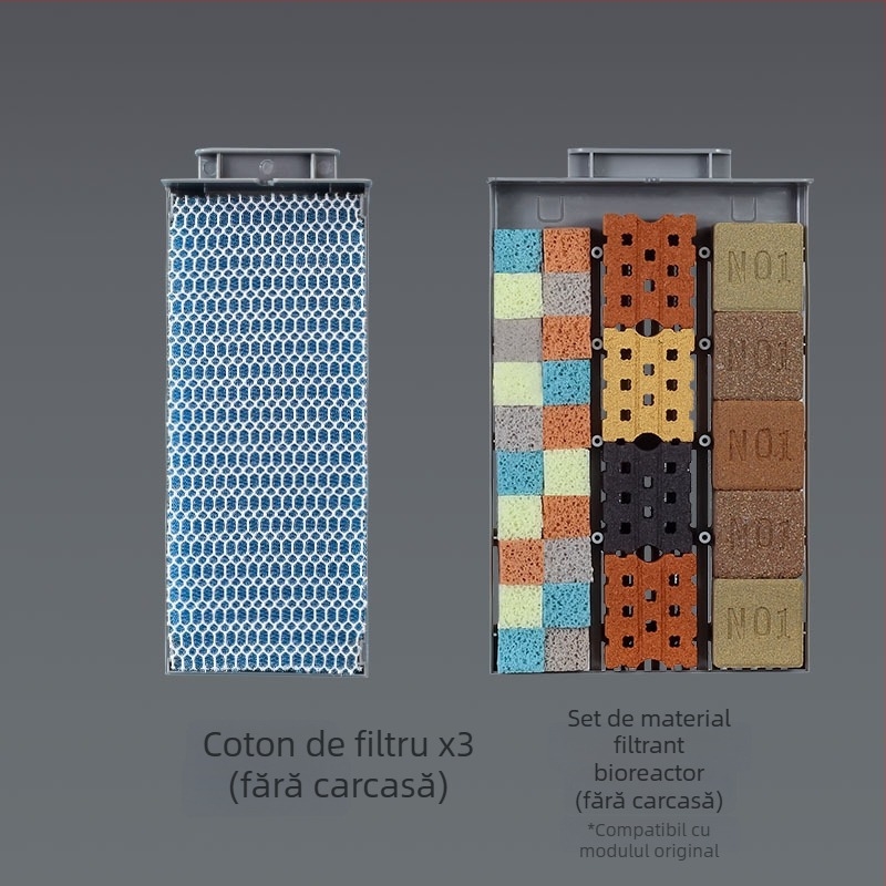 Kit de modificare a filtrării pentru Xiaomi Smart Fish Tank – actualizare a camerei de încălzire fizico-biochemică, set complet de accesorii