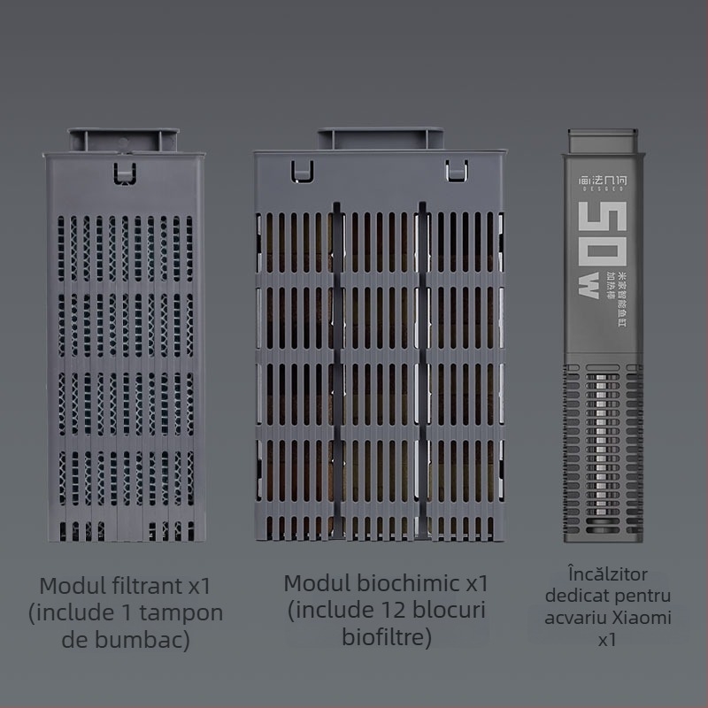 Kit de modificare a filtrării pentru Xiaomi Smart Fish Tank – actualizare a camerei de încălzire fizico-biochemică, set complet de accesorii