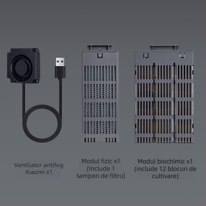 Kit de modificare a filtrării pentru Xiaomi Smart Fish Tank – actualizare a camerei de încălzire fizico-biochemică, set complet de accesorii