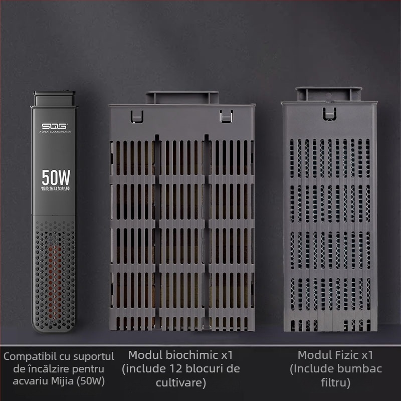 Kit de modificare a filtrării pentru Xiaomi Smart Fish Tank – actualizare a camerei de încălzire fizico-biochemică, set complet de accesorii