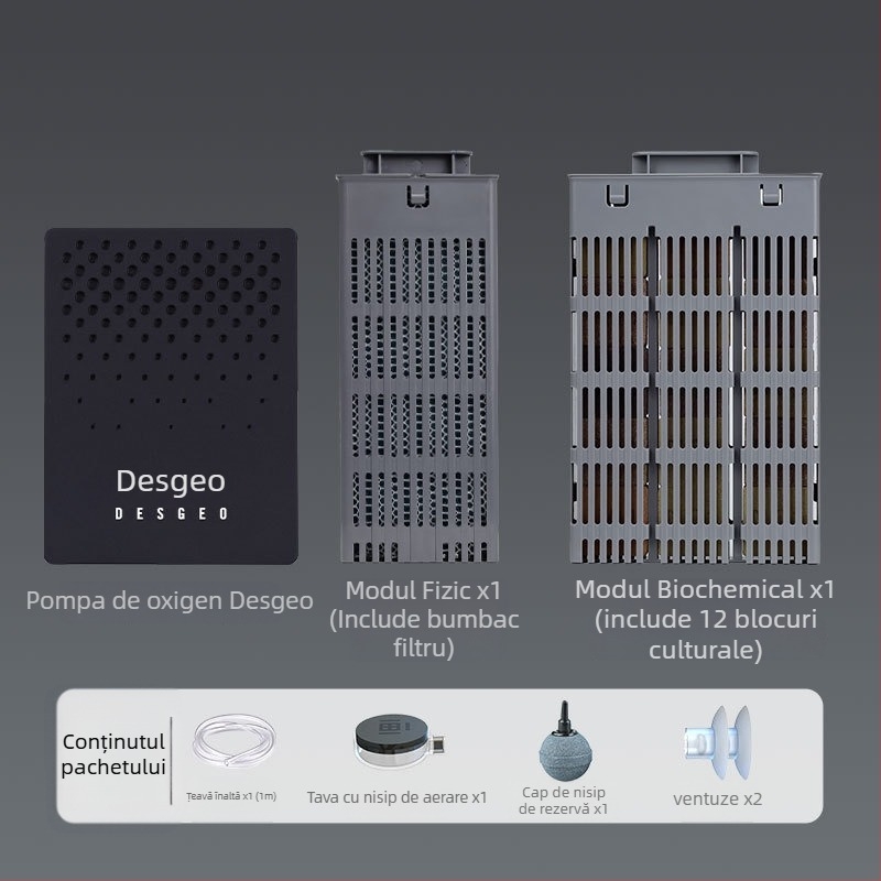 Kit de modificare a filtrării pentru Xiaomi Smart Fish Tank – actualizare a camerei de încălzire fizico-biochemică, set complet de accesorii