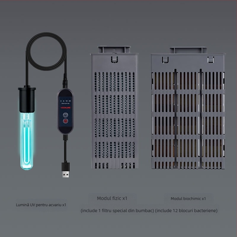 Kit de modificare a filtrării pentru Xiaomi Smart Fish Tank – actualizare a camerei de încălzire fizico-biochemică, set complet de accesorii