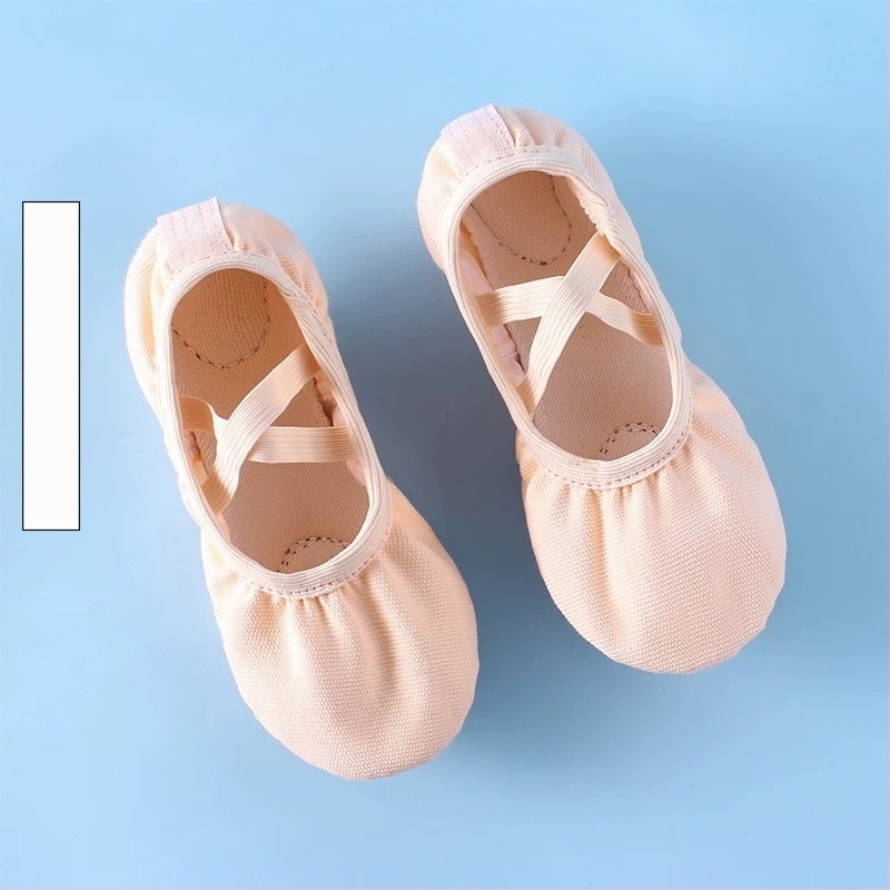 Art Dance Flower Pantofi de balet moi pentru copii - partea superioară din pânză, design în formă de labă de pisică, pentru dans de practică