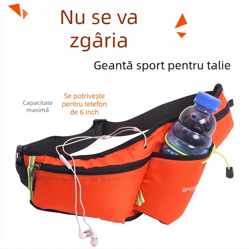Borsetă de talie sport pentru apă și telefon — nailon, impermeabil, respirabil, ușor, antifurt