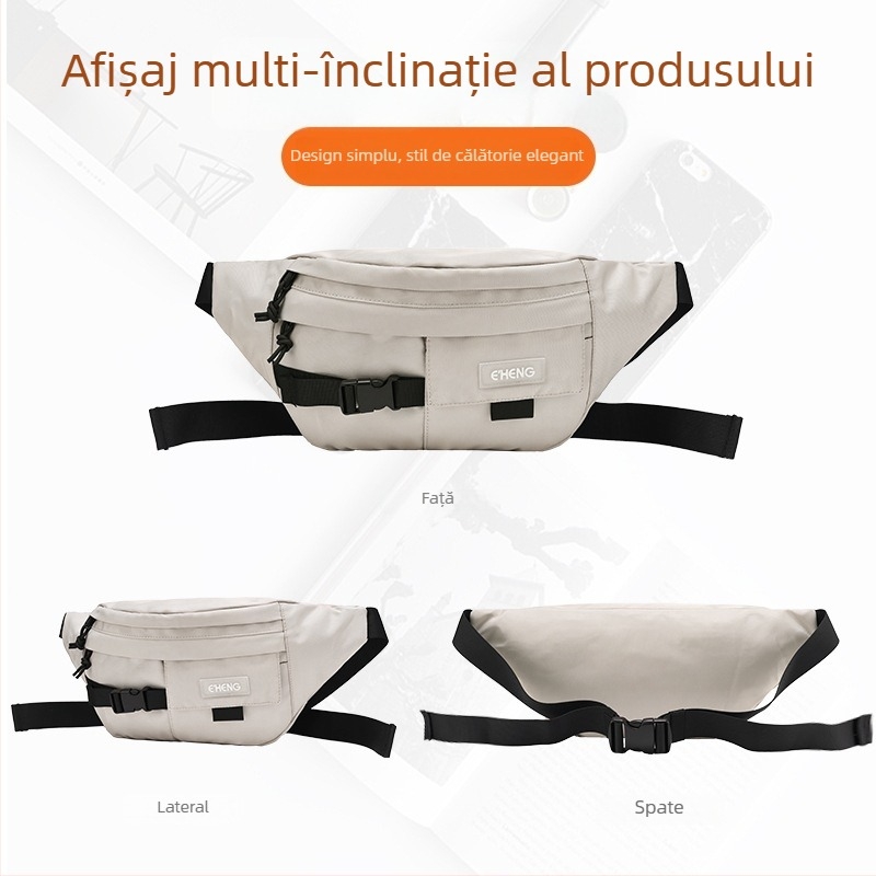 Geantă Crossbody, Unisex, material Oxford, respirabilă, impermeabilă, ultra-ușoară, Modelul 049
