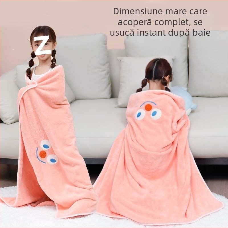 Cuvertură de baie pentru sugari din poliester, uscare rapidă, pătrată, dublă funcționalitate, toate anotimpurile, design simplu