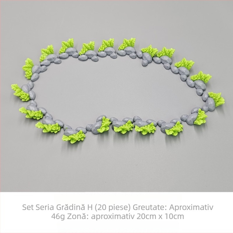 Mini peisaj în miniatură din rășină – decor de grădină în stil antic cu foișor, frunze de lotus, iaz și pod arcuit (Material: rășină; Tip material: plastic, rășină; Categorie: meșteșuguri din rășină; Stil: desen animat)