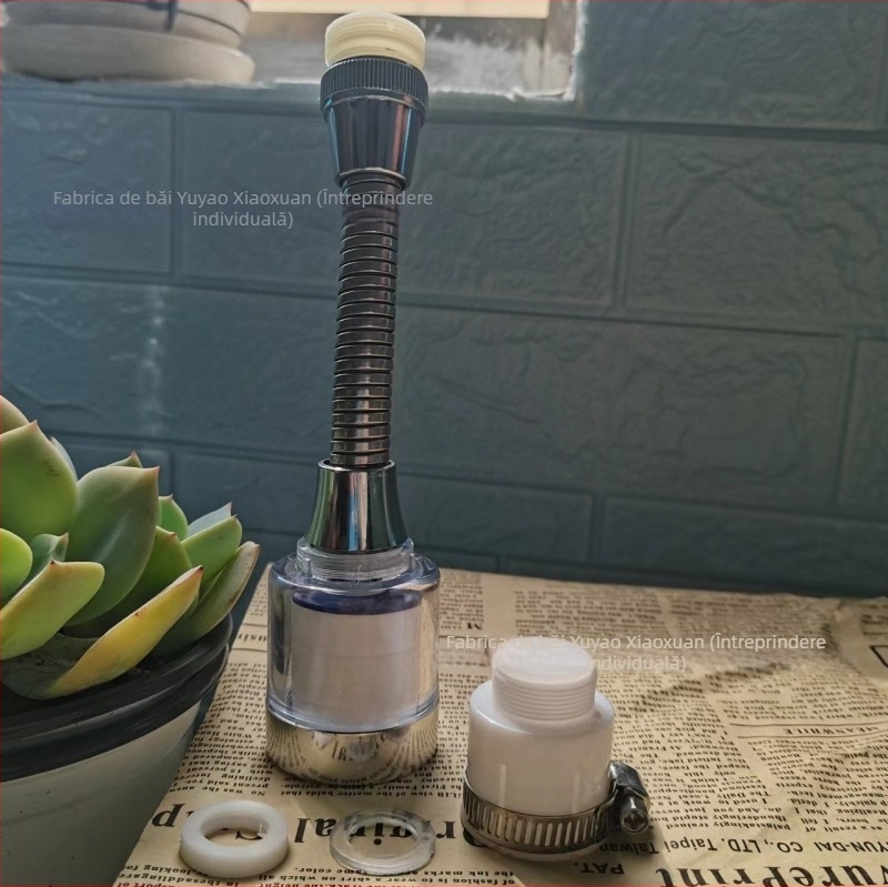 Filtru pentru robinet cu extensie rotativă de 1080° și aerator – ABS, Xiangyun