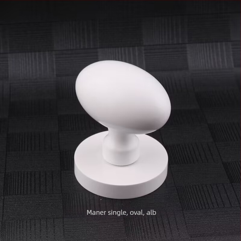 Mâner cu bilă, unic, pentru uși ascunse, rotund, stil lux ușor; material: aliaj de zinc; suprafață: acoperire electroplată; utilizare: doar mâner; model: mâner cu bilă