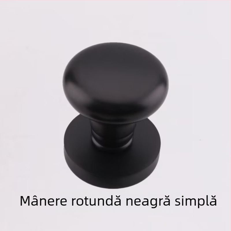 Mâner cu bilă, unic, pentru uși ascunse, rotund, stil lux ușor; material: aliaj de zinc; suprafață: acoperire electroplată; utilizare: doar mâner; model: mâner cu bilă