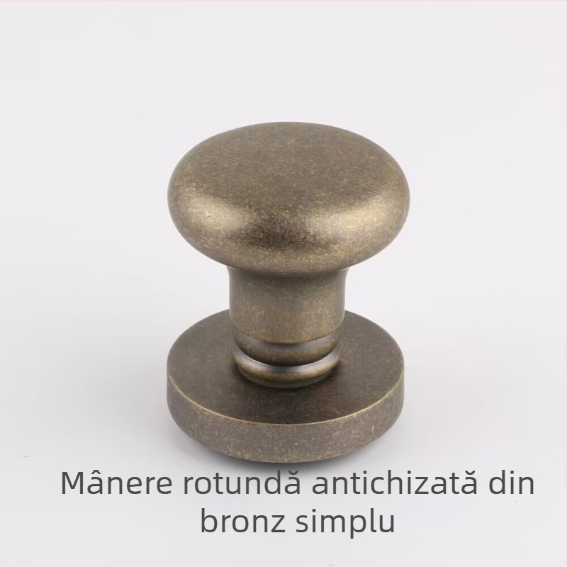 Mâner cu bilă, unic, pentru uși ascunse, rotund, stil lux ușor; material: aliaj de zinc; suprafață: acoperire electroplată; utilizare: doar mâner; model: mâner cu bilă
