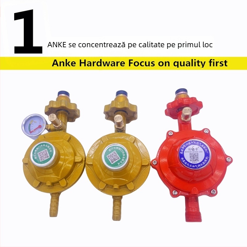 Valvă reductoare de presiune pentru cilindru de gaz lichefiat, Shengdi, corp din aluminiu, design modern minimalist