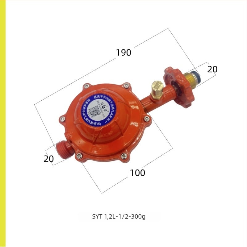 Valvă reductoare de presiune pentru cilindru de gaz lichefiat, Shengdi, corp din aluminiu, design modern minimalist