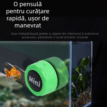 Curățător magnetic pentru geam de acvariu, ceramică și carbon activ, 20 g, set de 10 bucăți