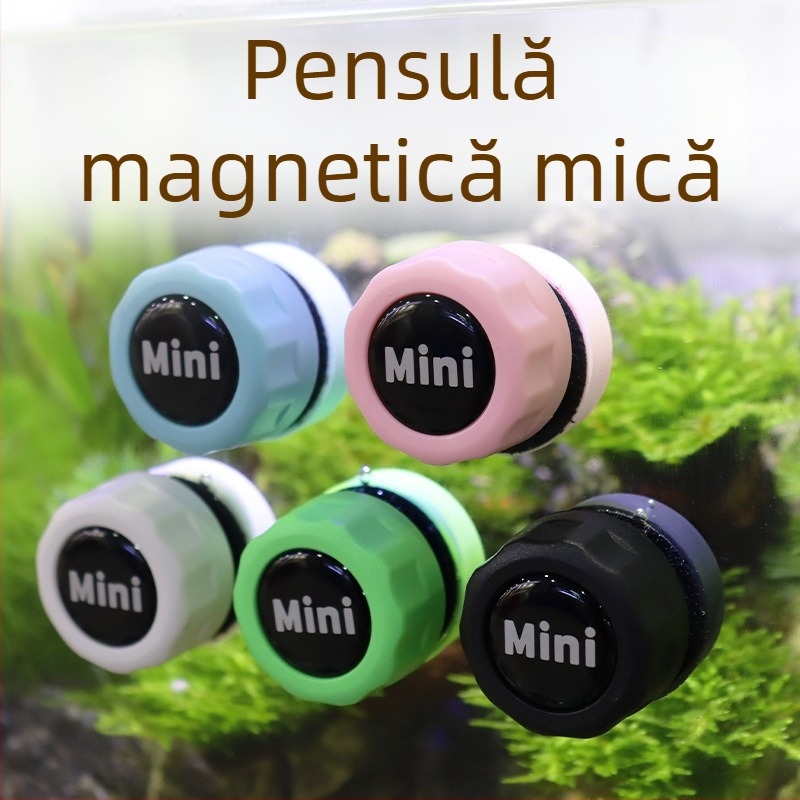Curățător magnetic pentru geam de acvariu, ceramică și carbon activ, 20 g, set de 10 bucăți