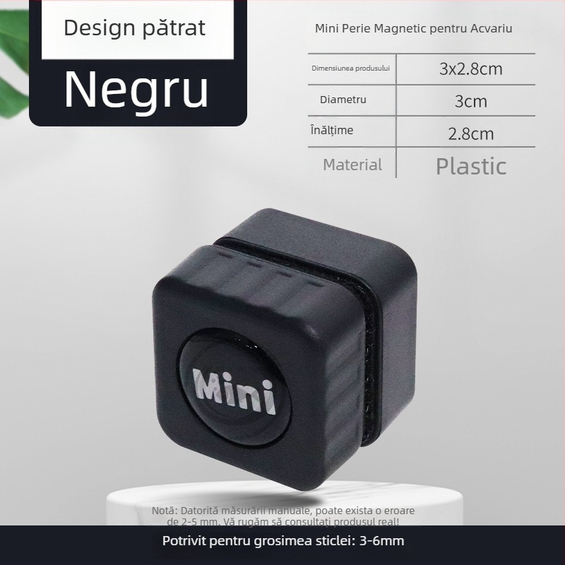 Curățător magnetic pentru geam de acvariu, ceramică și carbon activ, 20 g, set de 10 bucăți