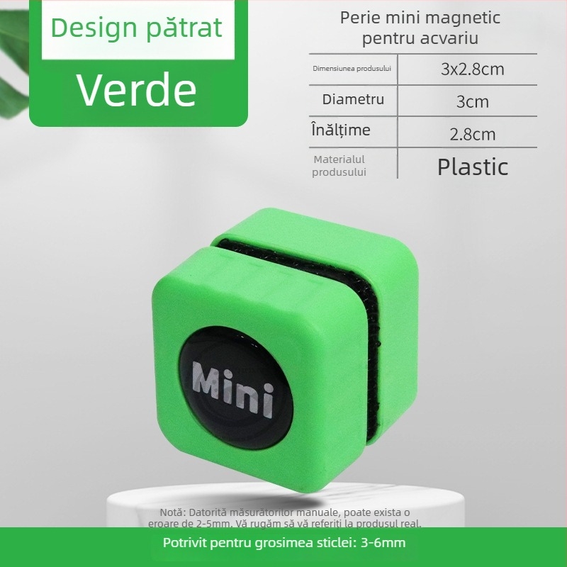 Curățător magnetic pentru geam de acvariu, ceramică și carbon activ, 20 g, set de 10 bucăți