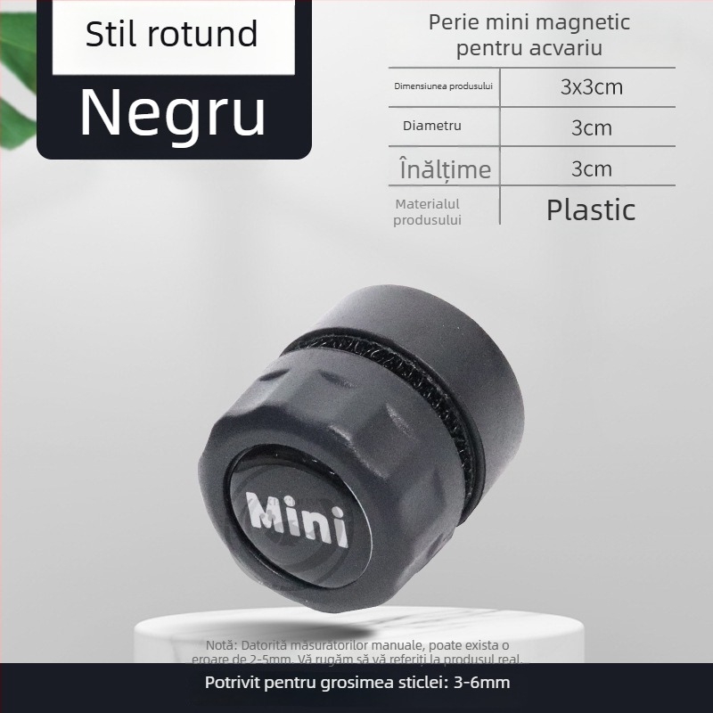 Curățător magnetic pentru geam de acvariu, ceramică și carbon activ, 20 g, set de 10 bucăți