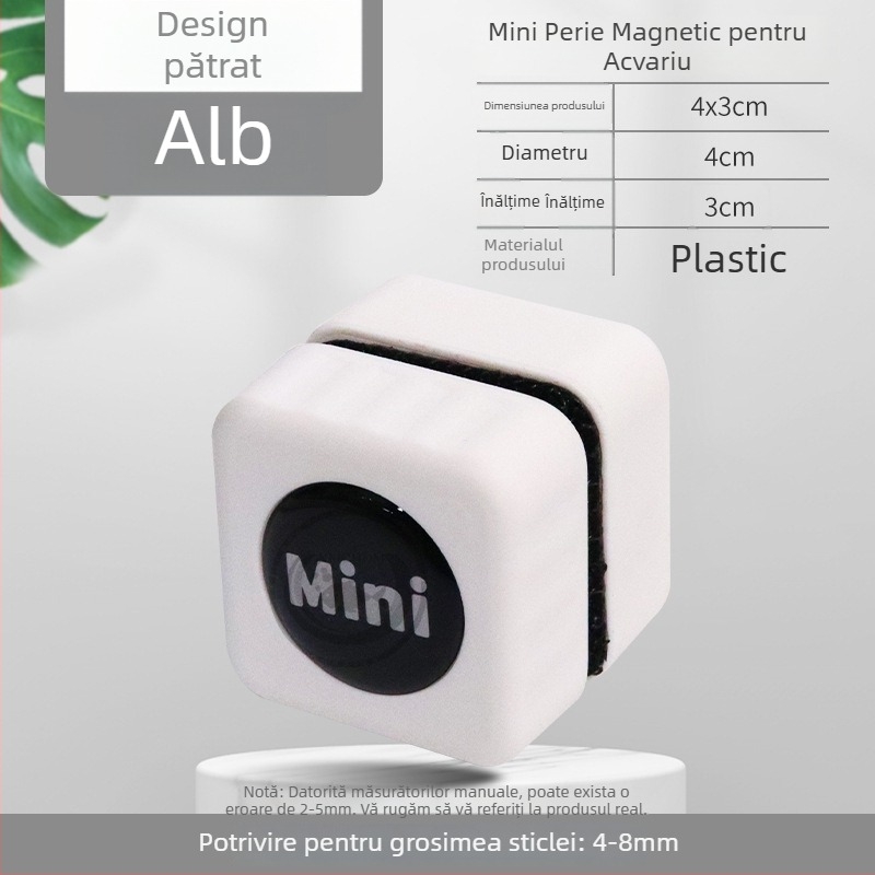 Curățător magnetic pentru geam de acvariu, ceramică și carbon activ, 20 g, set de 10 bucăți