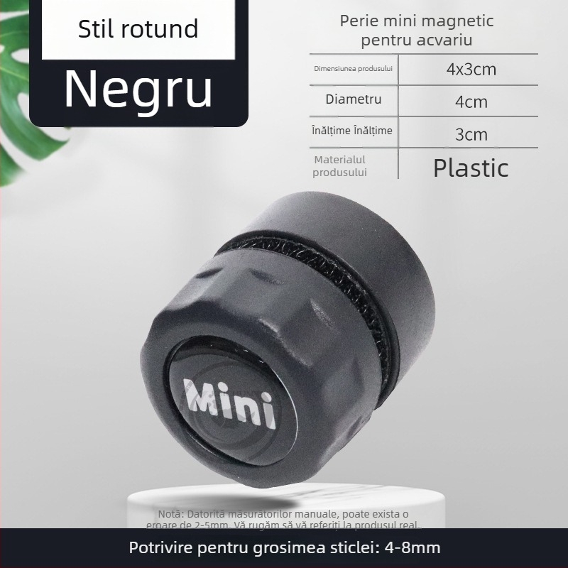 Curățător magnetic pentru geam de acvariu, ceramică și carbon activ, 20 g, set de 10 bucăți