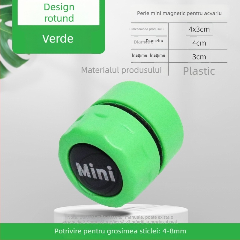 Curățător magnetic pentru geam de acvariu, ceramică și carbon activ, 20 g, set de 10 bucăți