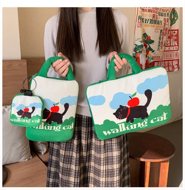 Geantă pentru laptop în stil street-trend, cu model anime (nylon; anti-furt; căptușeală poliester; unisex)