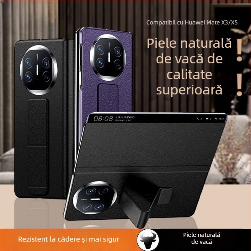 Carcasă Huawei Mate X5 – husă de protecție, stil business; material: placaj din lemn; compatibil cu Huawei Mate X5