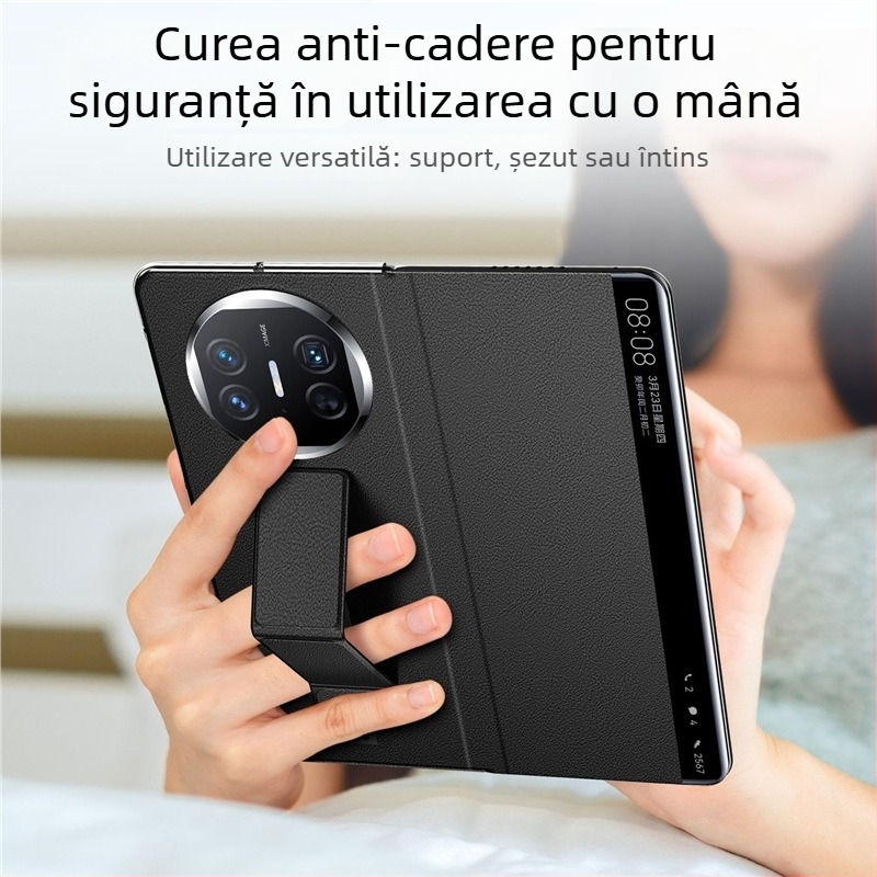Carcasă Huawei Mate X5 – husă de protecție, stil business; material: placaj din lemn; compatibil cu Huawei Mate X5