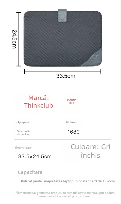 Geantă de laptop neagră, ușoară, cu căptușeală de catifea, protecție la șocuri, organizator interior pentru călătorii, pentru laptop de 14 inch