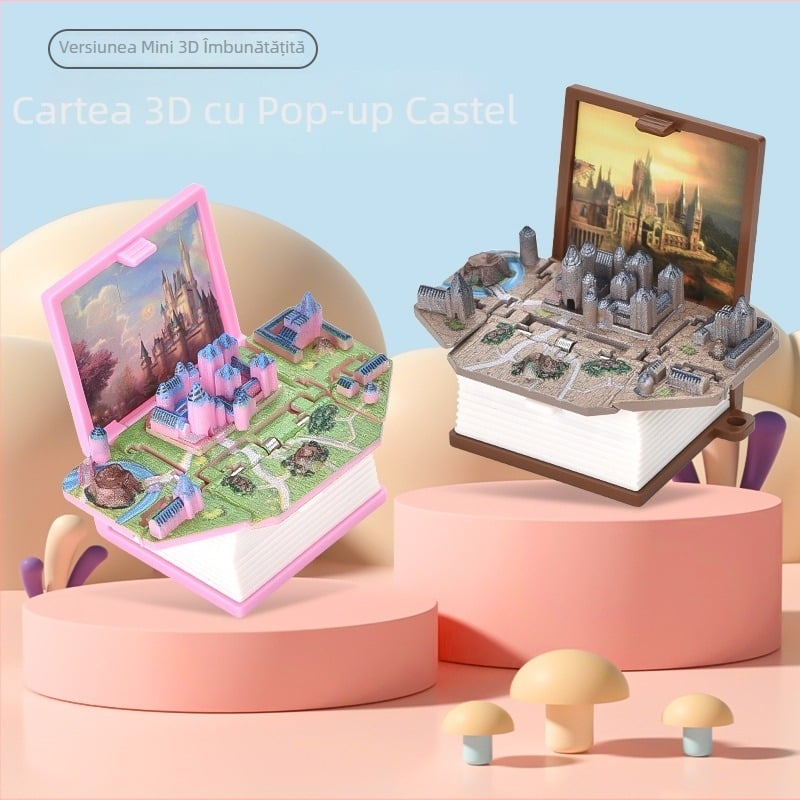 Breloc pentru chei: carte 3D pliantă – lume mini, pandantiv spațial pentru ghiozdan (Material: Plastic; Autorizare IP: Nu; Pregătit pentru cadouri)