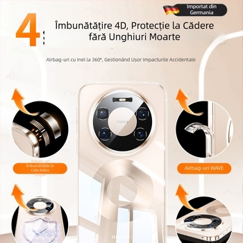 Carcasă TPU transparentă placată cu electroplacare pentru Huawei Mate80 și Mate70 Pro – rezistență la șocuri, design minimalist
