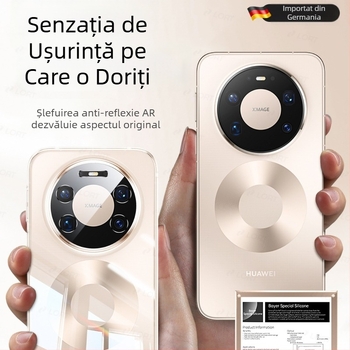 Carcasă TPU transparentă placată cu electroplacare pentru Huawei Mate80 și Mate70 Pro – rezistență la șocuri, design minimalist